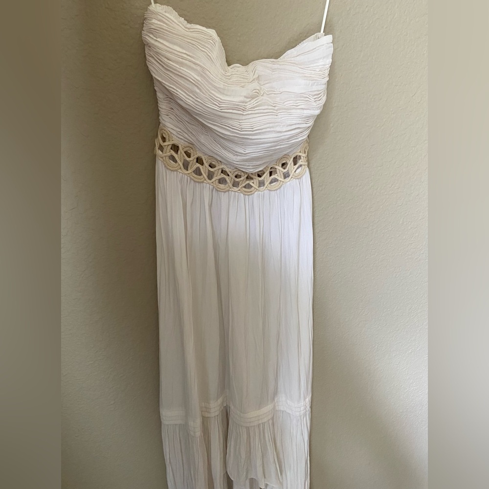 WORN ONCE RAMY BROOK WHITE MAXI DRESS WITH CUT OUT!
